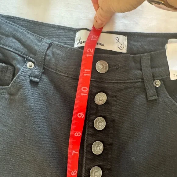 NWT Sam Edelman Codie High-rise Wide Leg Ankle Jeans in Black - Picture 10 of 11